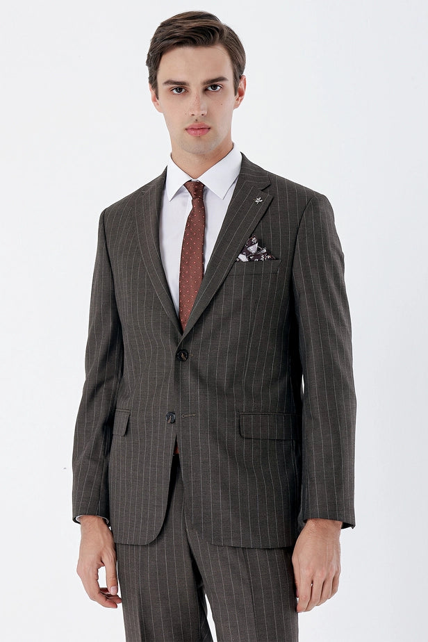 IMZA Men's Striped Comfort Fit Classic Suit – 1001235158