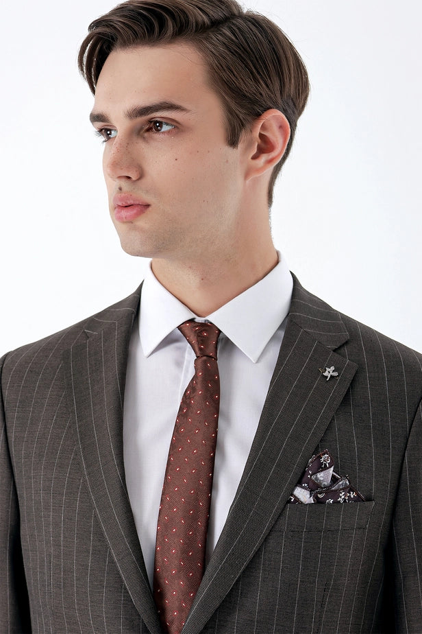 IMZA Men's Striped Comfort Fit Classic Suit – 1001235158