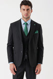 IMZA Men's Peak Lapel Slim Fit 3-Piece Classic Suit – 1001235156