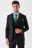 IMZA Men's Peak Lapel Slim Fit 3-Piece Classic Suit – 1001235156