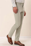 Stretch Side Pocket Self Patterned Slim Fit Classic Trousers 1003230170