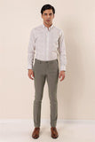 Stretch Side Pocket Self Patterned Slim Fit Classic Trousers 1003230170