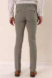 Stretch Side Pocket Self Patterned Slim Fit Classic Trousers 1003230170