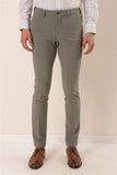 Stretch Side Pocket Self Patterned Slim Fit Classic Trousers 1003230170