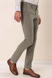 Stretch Side Pocket Self Patterned Slim Fit Classic Trousers 1003230170