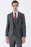 IMZA Men's Peak Lapel Slim Fit 3-Piece Classic Suit – 1001235159