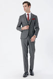 IMZA Men's Peak Lapel Slim Fit 3-Piece Classic Suit – 1001235159