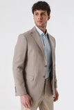 Mink Brown Patterned Notch Lapel Lined 6 Drop Comfort Fit Classic Blazer 1002230164