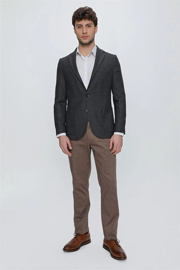 IMZA Men's Patterned Mono Lapel Comfort Fit Blazer – 1002225172