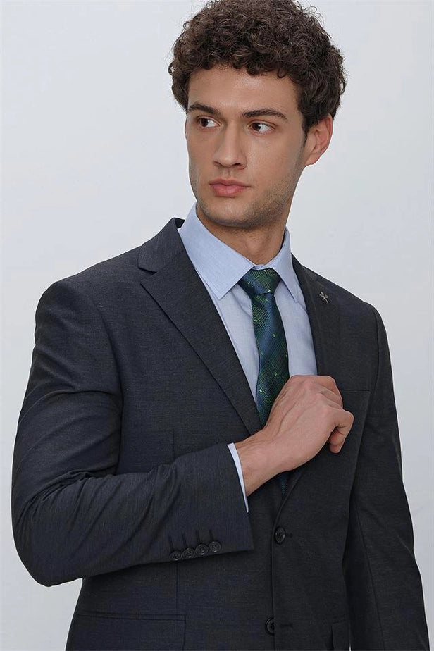 IMZA Men's Patterned Comfort Fit Classic Suit – 1001225185