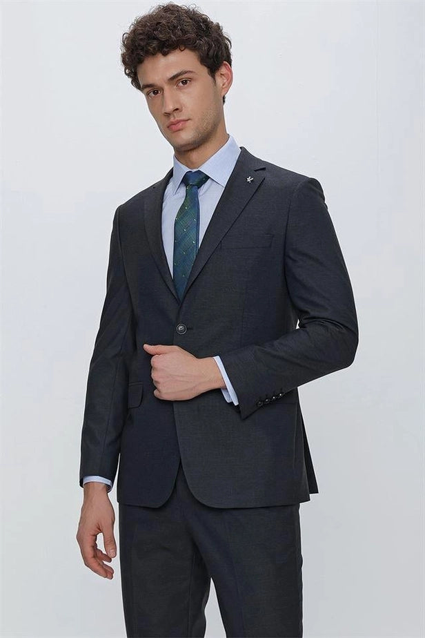 IMZA Men's Patterned Comfort Fit Classic Suit – 1001225185