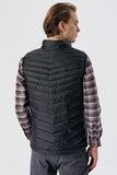 Black Stand Collar Padded Slim Fit Puffer Vest 1009235153