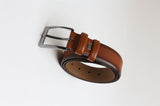 Tan Stitched Buckle 3.5 cm Belt 1046230202