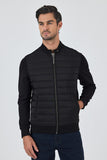 Black Suprem Stand Collar Unlined Slim Fit Coat 1007250114