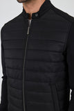 Black Suprem Stand Collar Unlined Slim Fit Coat 1007250114