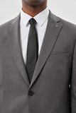 Gray Striped Notch Lapel 6 Drop Comfort Fit Classic Suit 1001245160