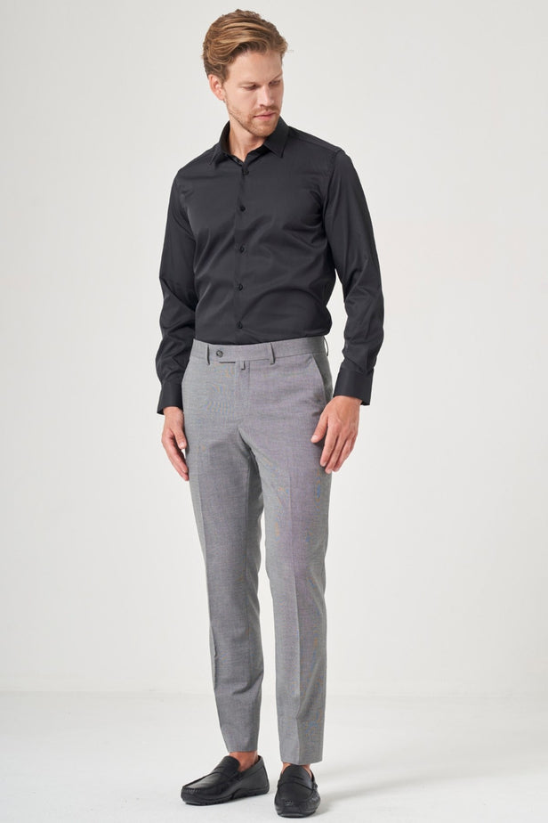 IMZA Men's Fil-a-Fil Slim Fit Stretch Classic Trousers – 1003260152