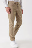 Five Pocket Cotton Gabardine Slim Fit Casual Trousers 1003235318