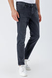 Dark Gray Gabardine Cotton 5 Pocket Slim Fit Casual Denim Pants 1023235150