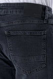 Dark Gray Gabardine Cotton 5 Pocket Slim Fit Casual Denim Pants 1023235150