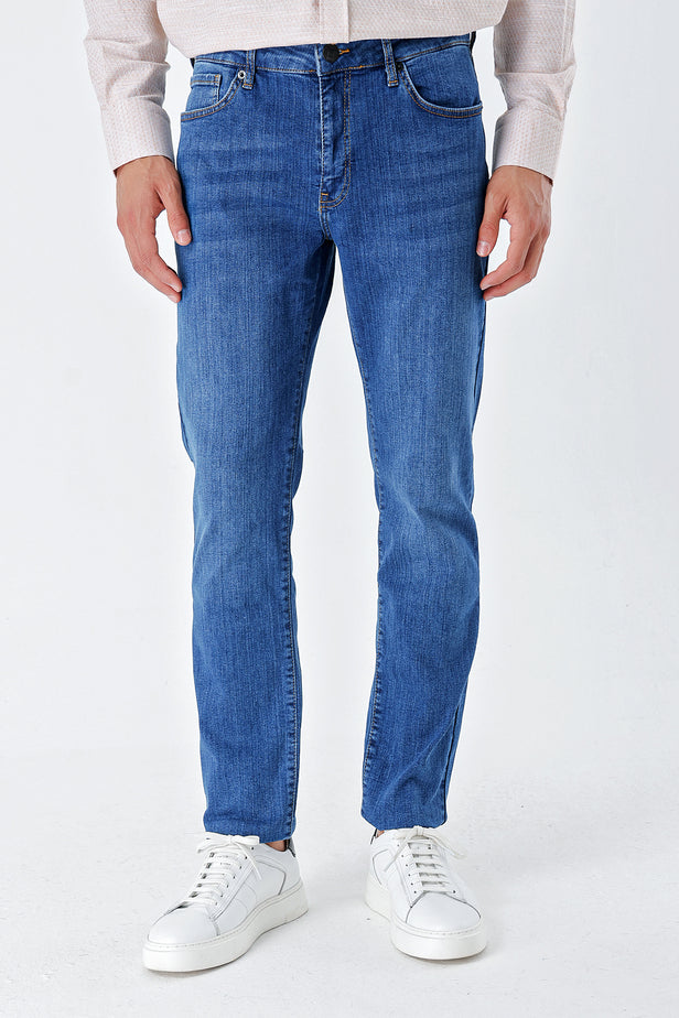 Gabardine Cotton 5 Pocket Slim Fit Casual Denim Pants 1023235151