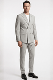 IMZA Men's Double-Breasted Slim Fit Classic Suit – 1001260900