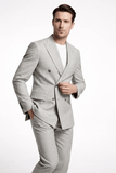 IMZA Men's Double-Breasted Slim Fit Classic Suit – 1001260900