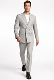 IMZA Men's Double-Breasted Slim Fit Classic Suit – 1001260900