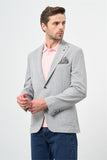 Textured Peak Lapel Stretch 6 Drop Slim Fit Classic Blazer 1002240111