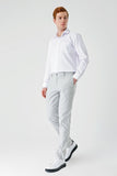 Linen Blend Elasticated Side Pocket Casual Comfort Fit Jogger Trousers 1003240159