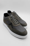 Black 100% Leather Trimmed Lace-Up Casual Shoes 1033240170