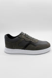 Black 100% Leather Trimmed Lace-Up Casual Shoes 1033240170