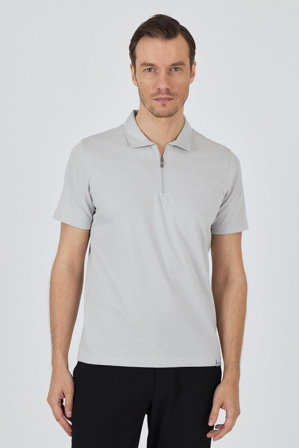 Short Sleeve Supreme Polo Collar Slim Fit Cotton Blend T-Shirt (Model 1011250164)