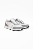 Gray 100% Faux Leather Lace-Up Casual Shoes 1033240169