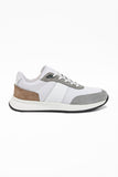 Gray 100% Faux Leather Lace-Up Casual Shoes 1033240169