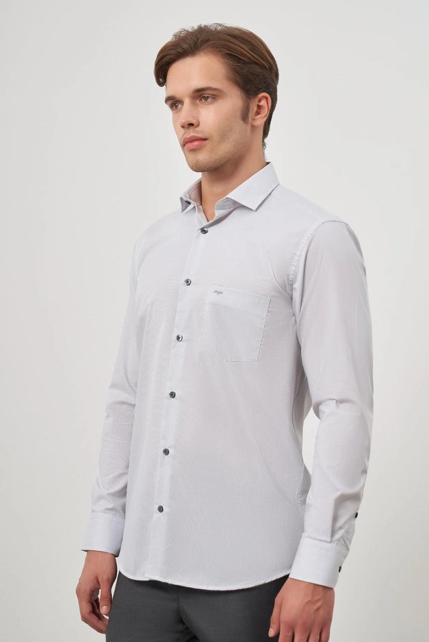 IMZA Men's Striped Cotton Comfort Fit Classic Shirt – 1004245174