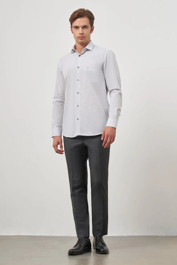 IMZA Men's Striped Cotton Comfort Fit Classic Shirt – 1004245174