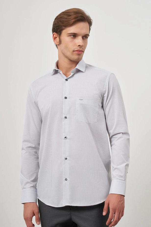 IMZA Men's Striped Cotton Comfort Fit Classic Shirt – 1004245174