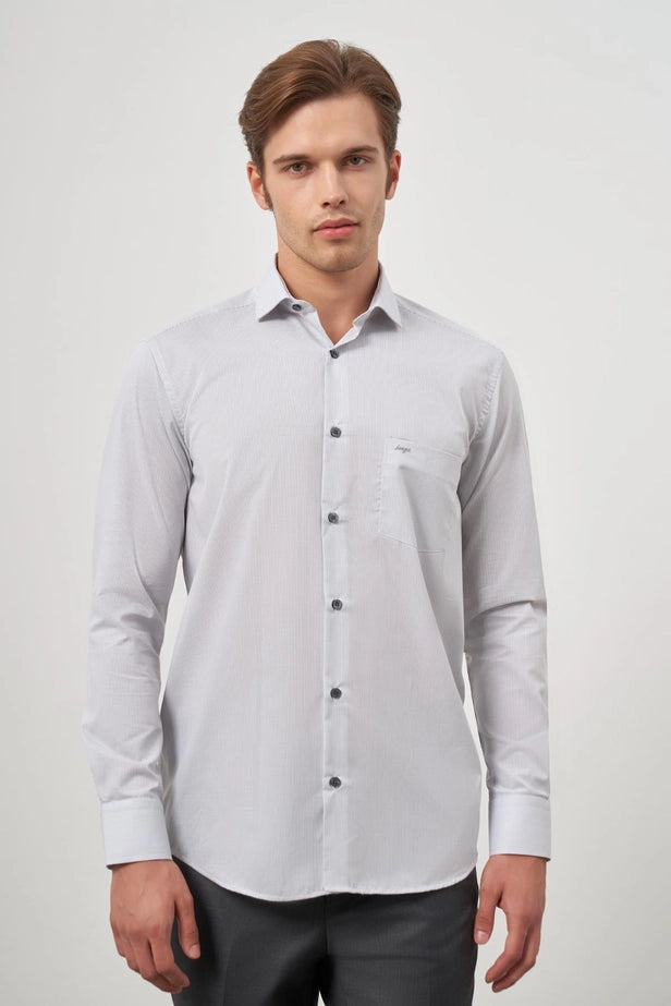 IMZA Men's Striped Cotton Comfort Fit Classic Shirt – 1004245174