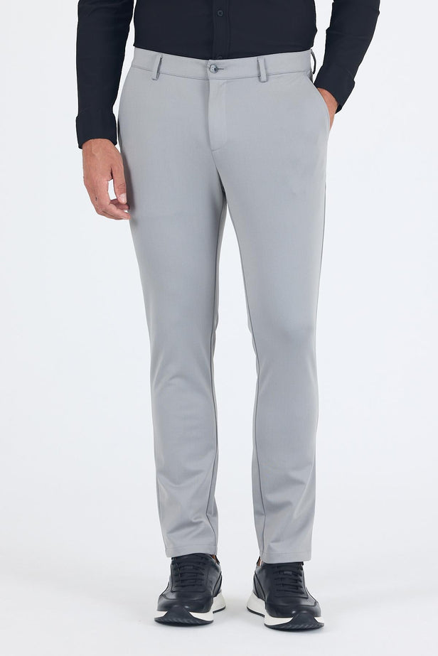 Side Pocket Casual Slim Fit Trousers 1003250163