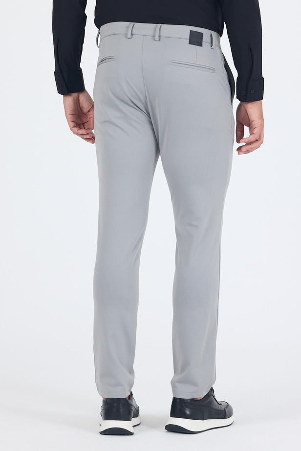 Side Pocket Casual Slim Fit Trousers 1003250163