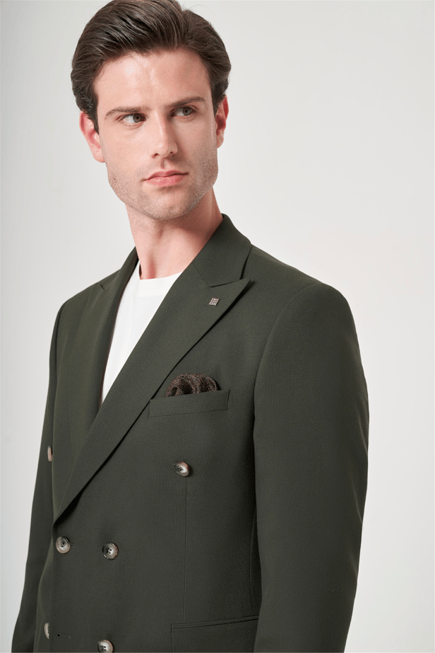 IMZA Men's Double-Breasted Slim Fit Classic Suit – 1001260900