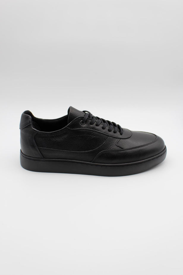 Black 100% Leather Suede Lace-Up Casual Shoes 1033235118