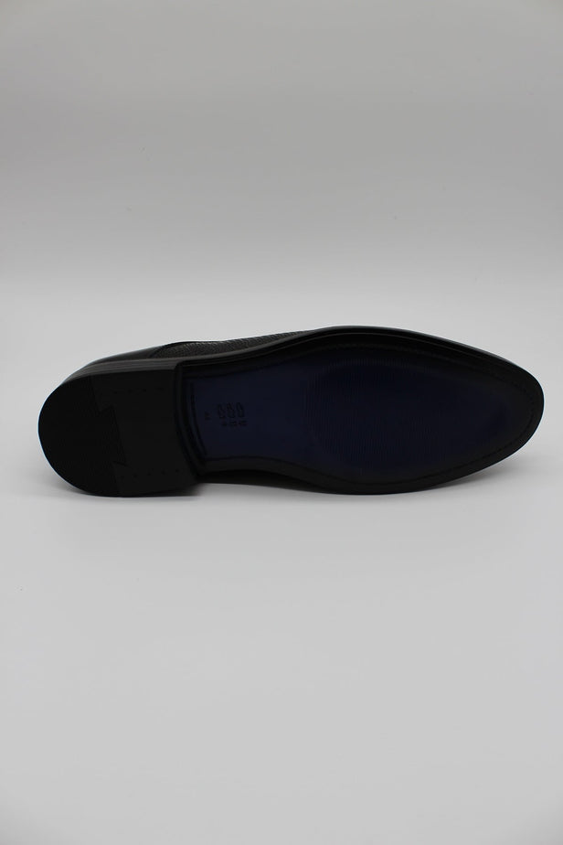 Black Genuine Leather Patent Lace-Up Tuxedo Shoes 1033230144