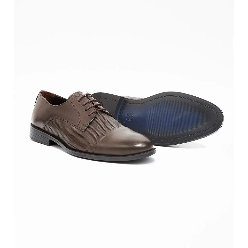 Brown 100% Leather Analin Lace-Up Classic Shoes 1033240277