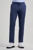 Indigo Blue Cotton Comfort Fit Jogger Pants with Side Pockets (Model 1003250110)
