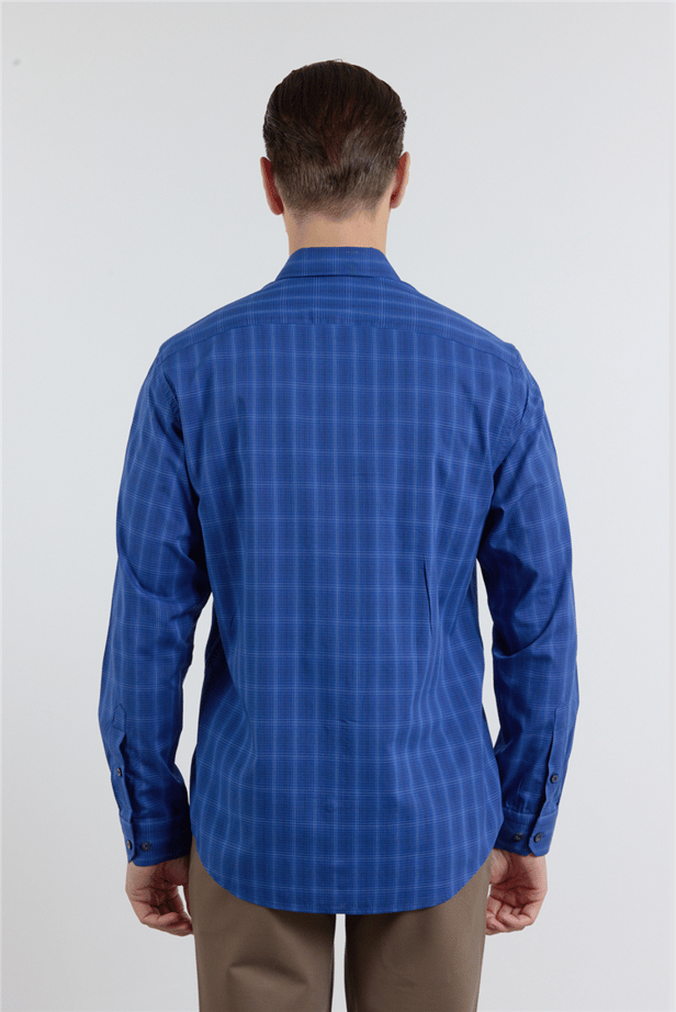 IMZA Men's Checked Premium Slim Fit 100% Cotton Shirt – 1004255187
