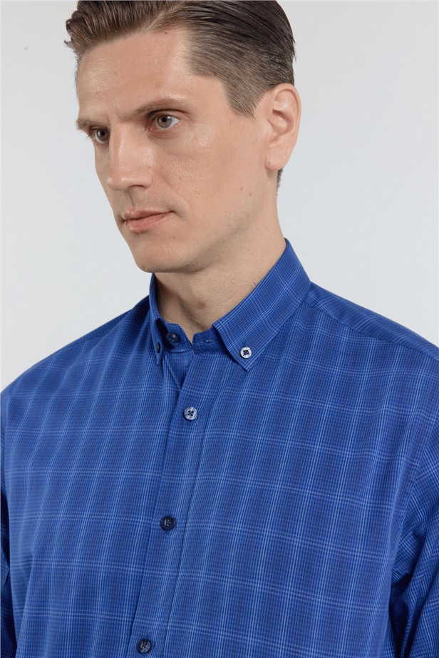 IMZA Men's Checked Premium Slim Fit 100% Cotton Shirt – 1004255187