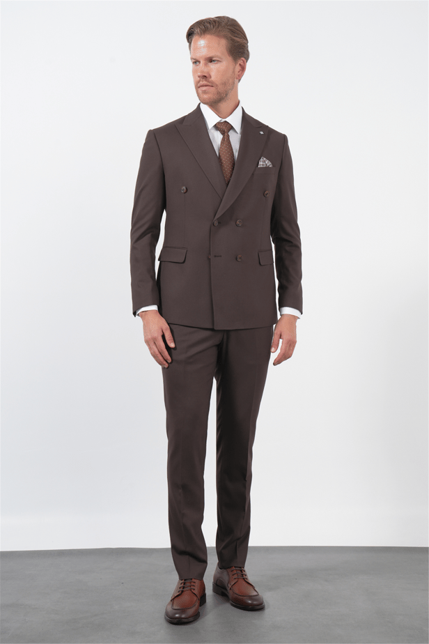 IMZA Men's Double-Breasted Slim Fit Classic Suit – 1001260900