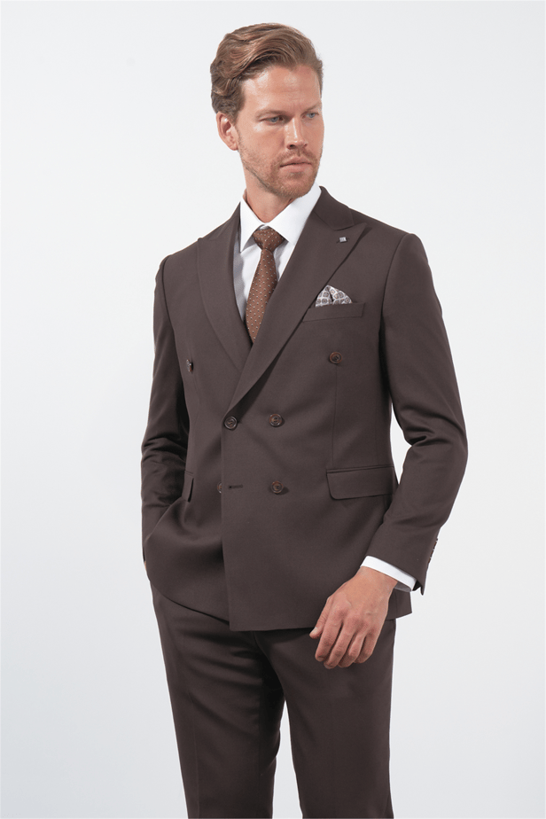IMZA Men's Double-Breasted Slim Fit Classic Suit – 1001260900